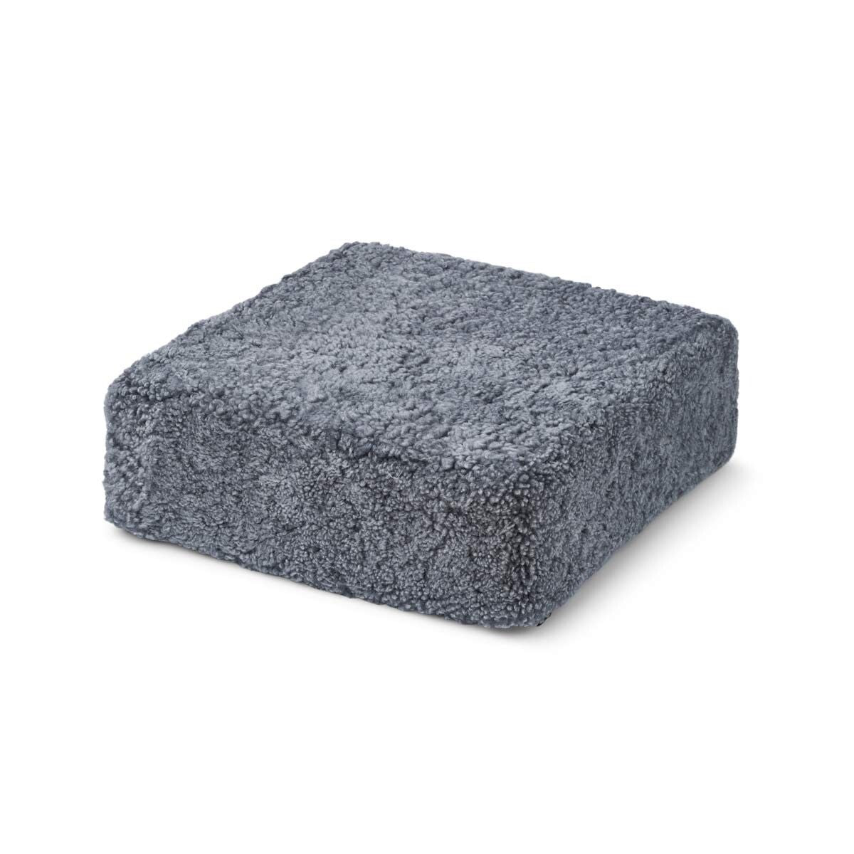 SHORT WOOL CURLY SHEEPSKIN POUF