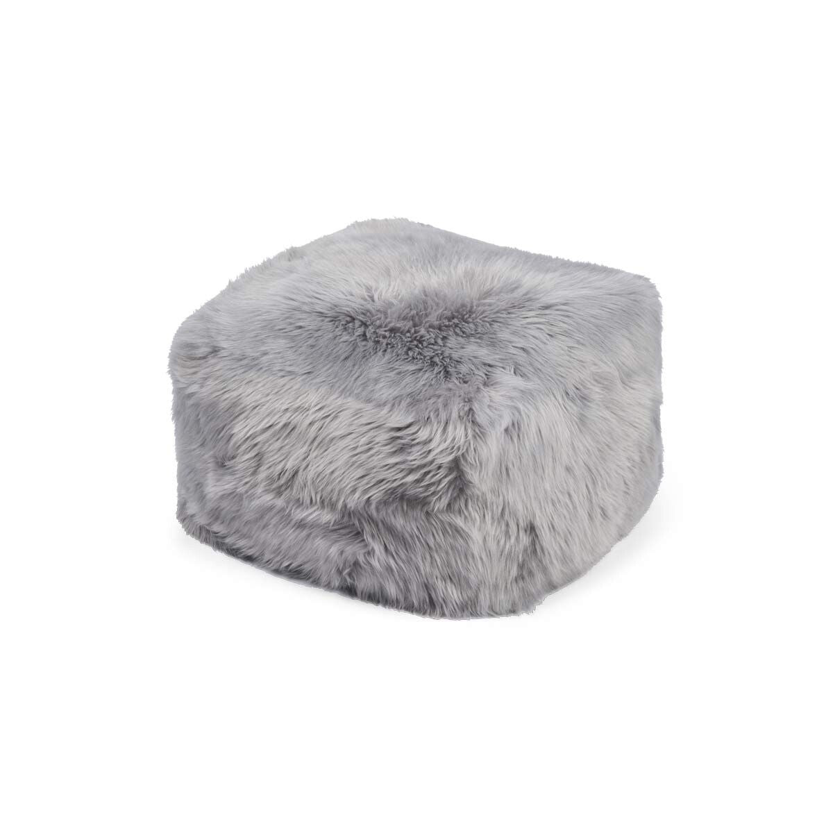 LONG WOOL SHEEPSKIN POUF