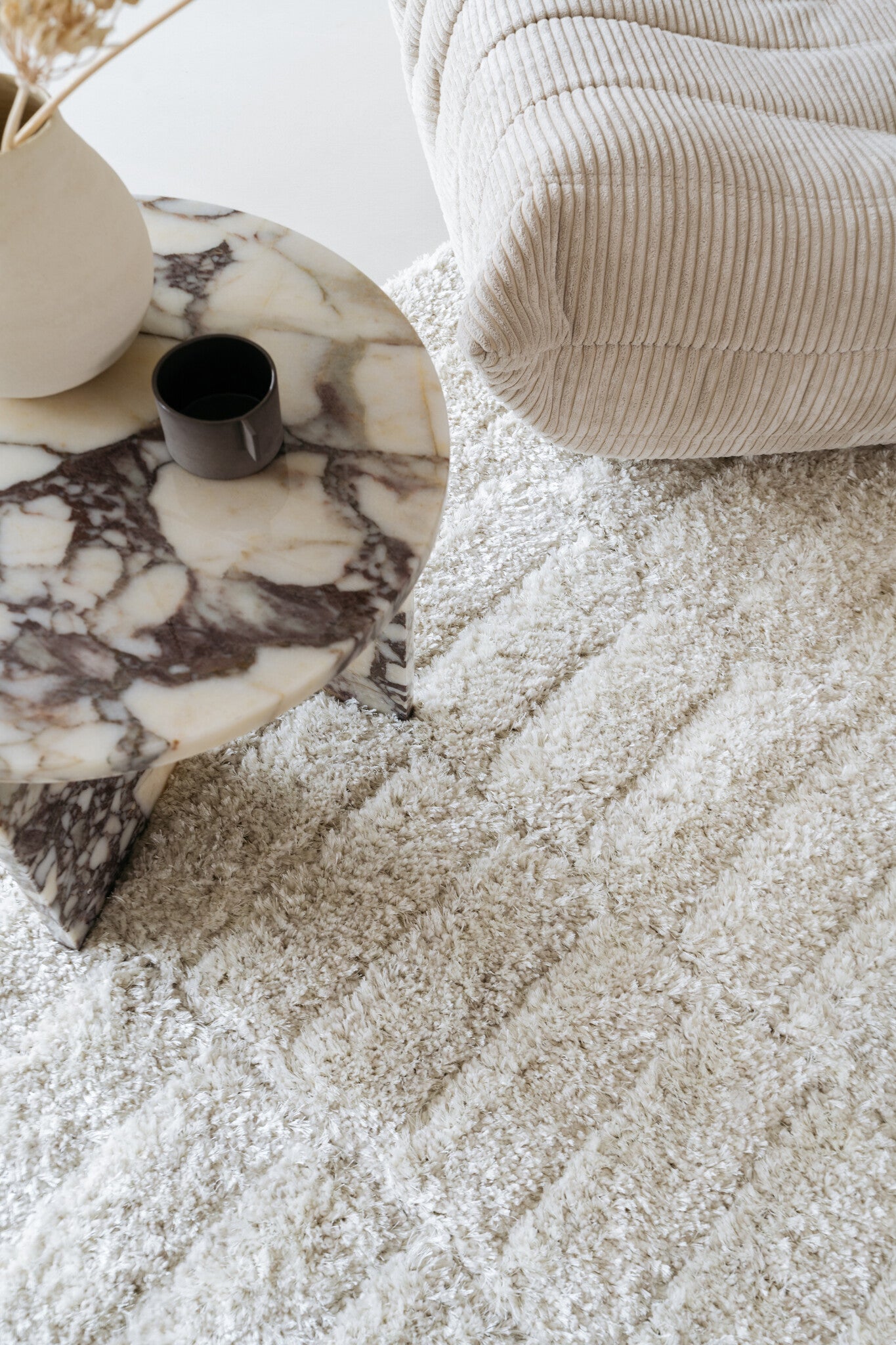 STUDIO FEMME CALACATTA VIOLA MARBLE SIDE TABLE JUNE