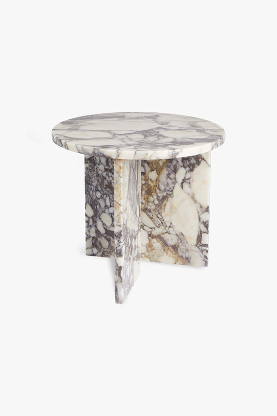 STUDIO FEMME CALACATTA VIOLA MARBLE SIDE TABLE JUNE