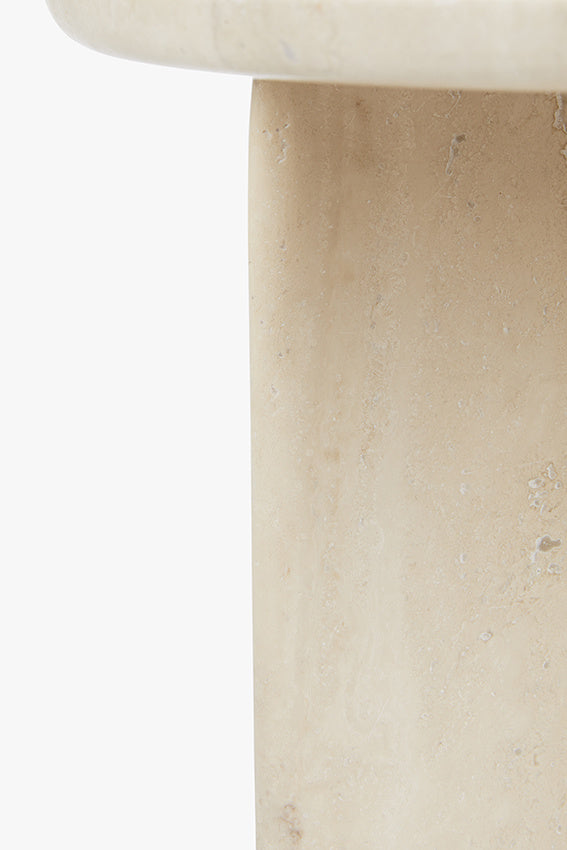 STUDIO FEMME TRAVERTINE MARBLE SIDE TABLE JADE