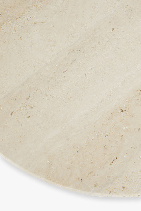 STUDIO FEMME TRAVERTINE MARBLE SIDE TABLE JADE