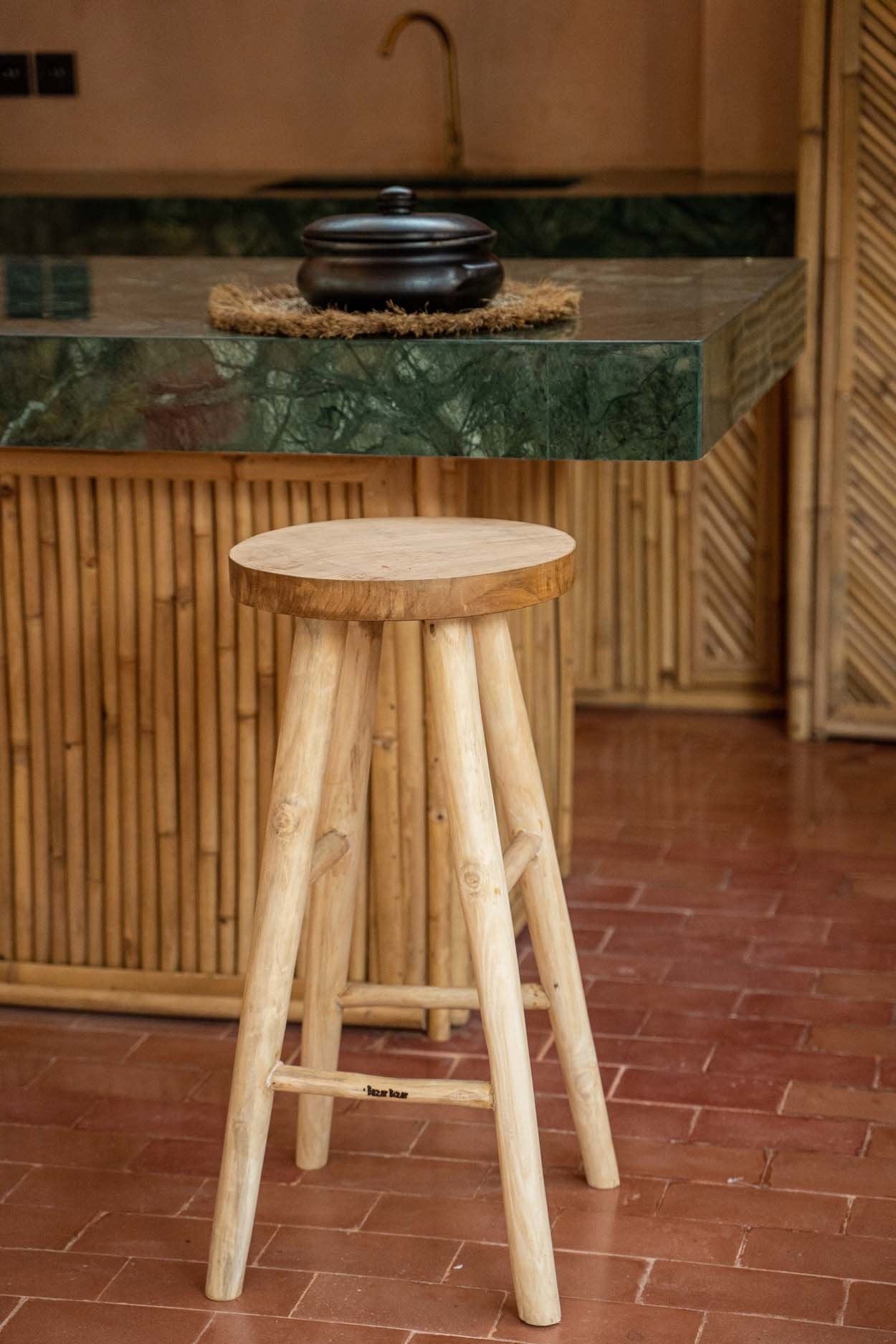 NATURES COLLECTION KEDUT BAR STOOL, NATURAL