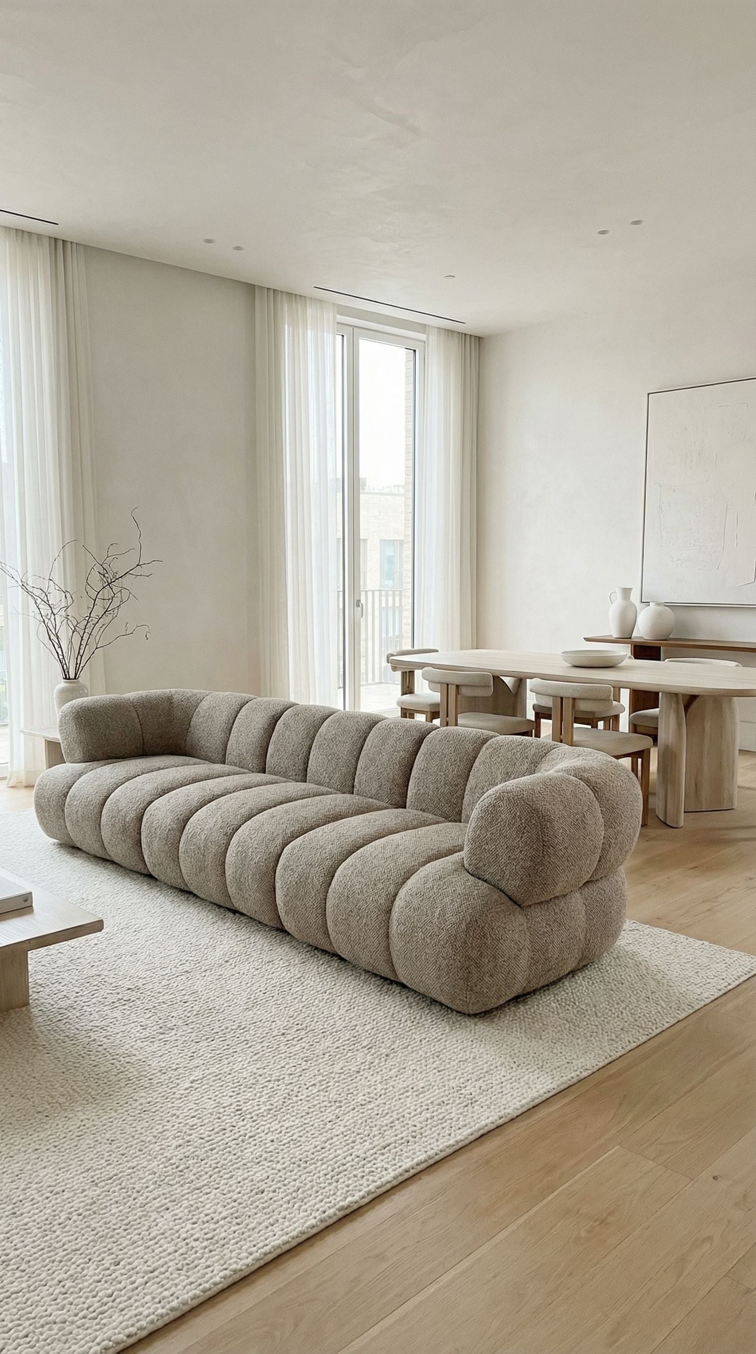 Soren Four-Seater Sofa – Sand Bouclé