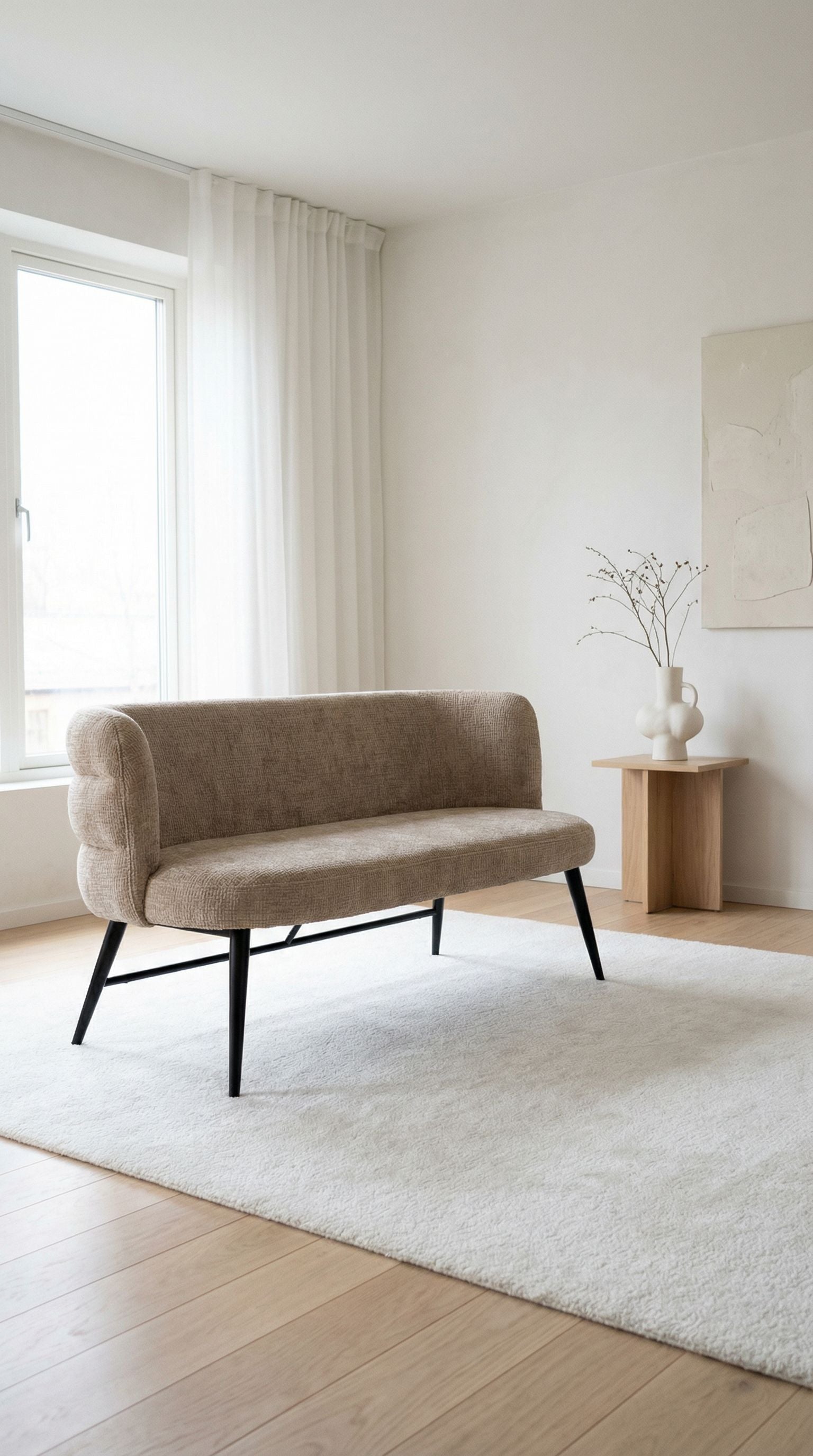 Vera Two-Seater Sofa – Cream