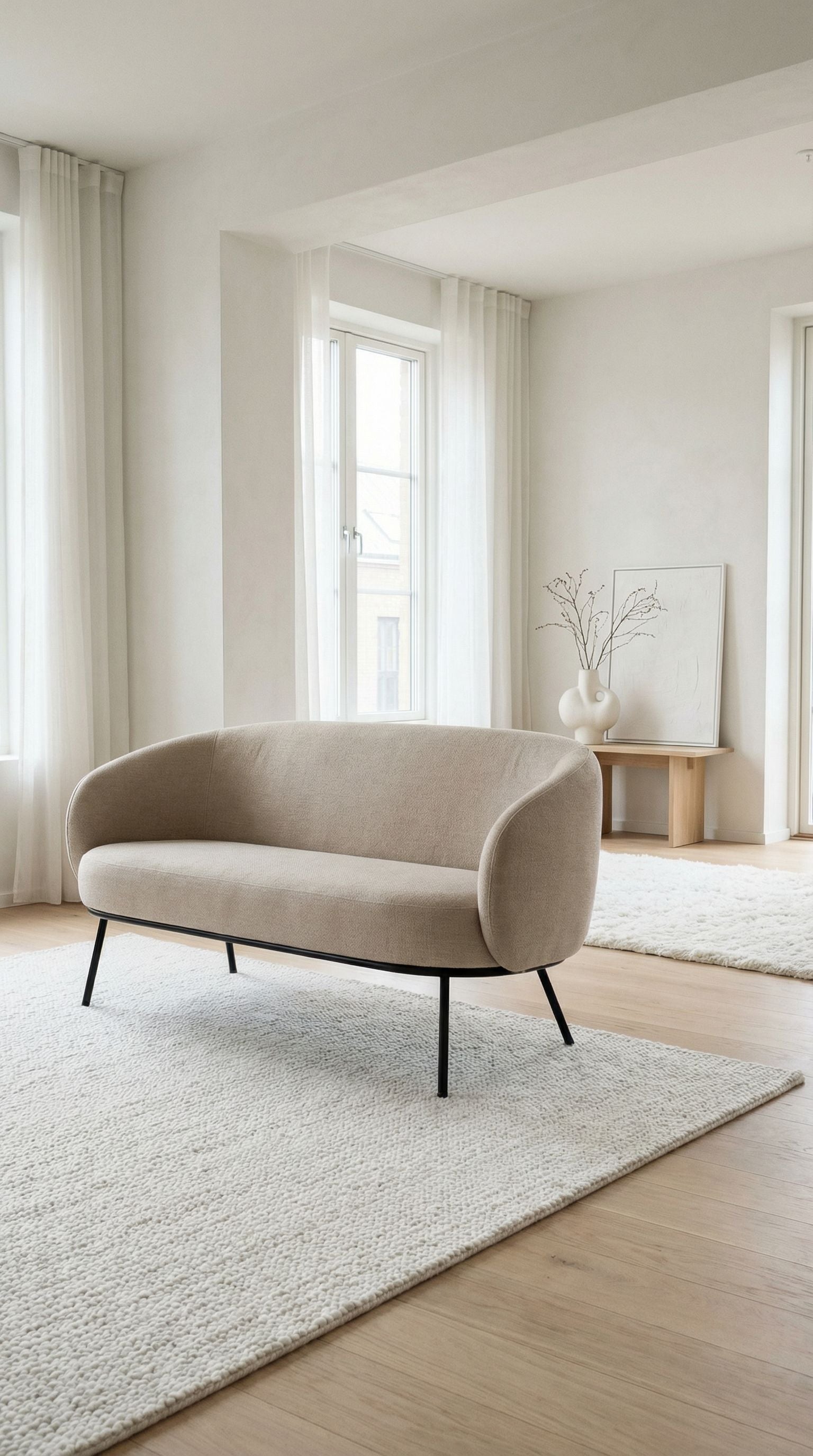 Kalle Two-Seater Sofa – Beige