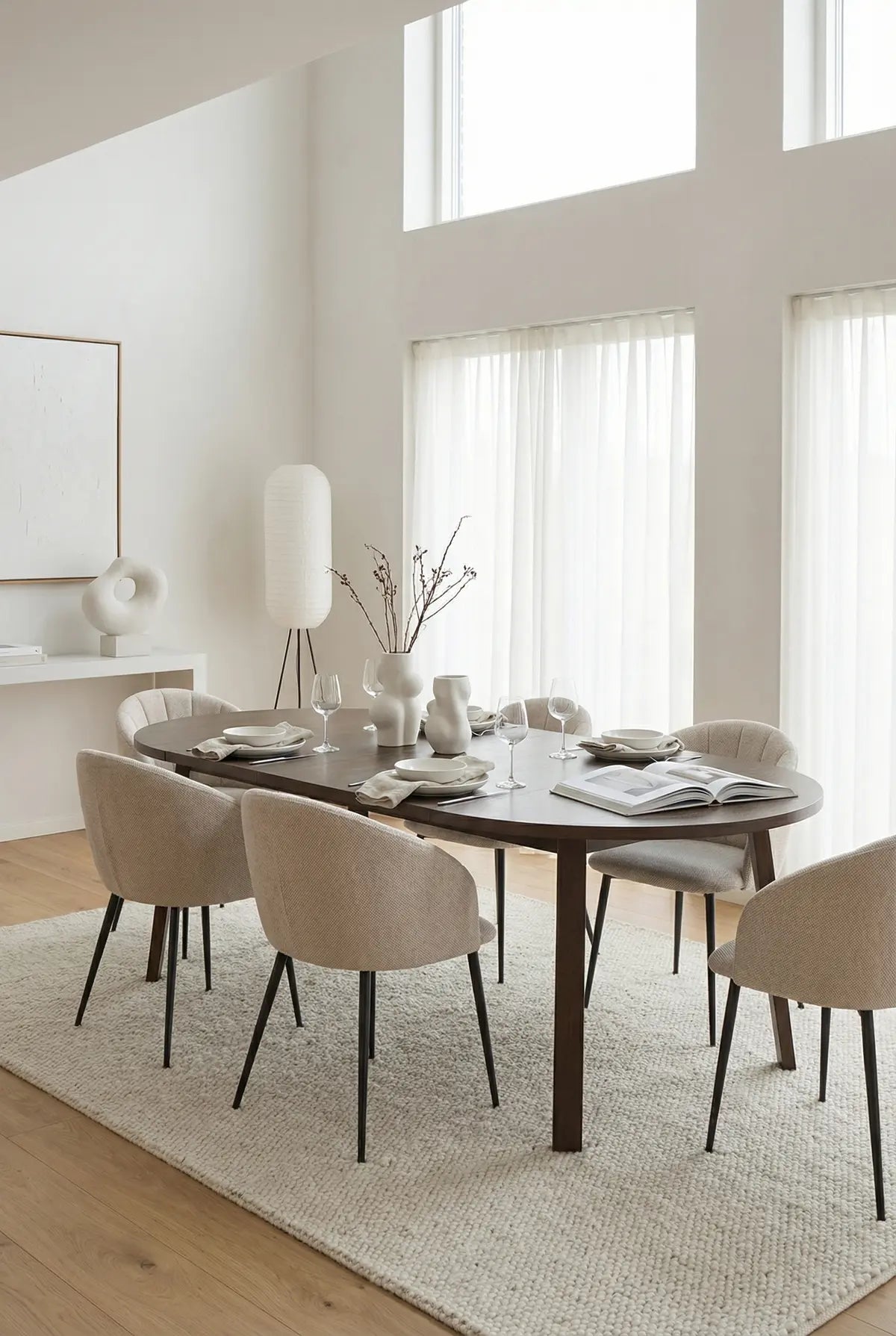 Sten Round Extendable Dining Table – Smoked Oak