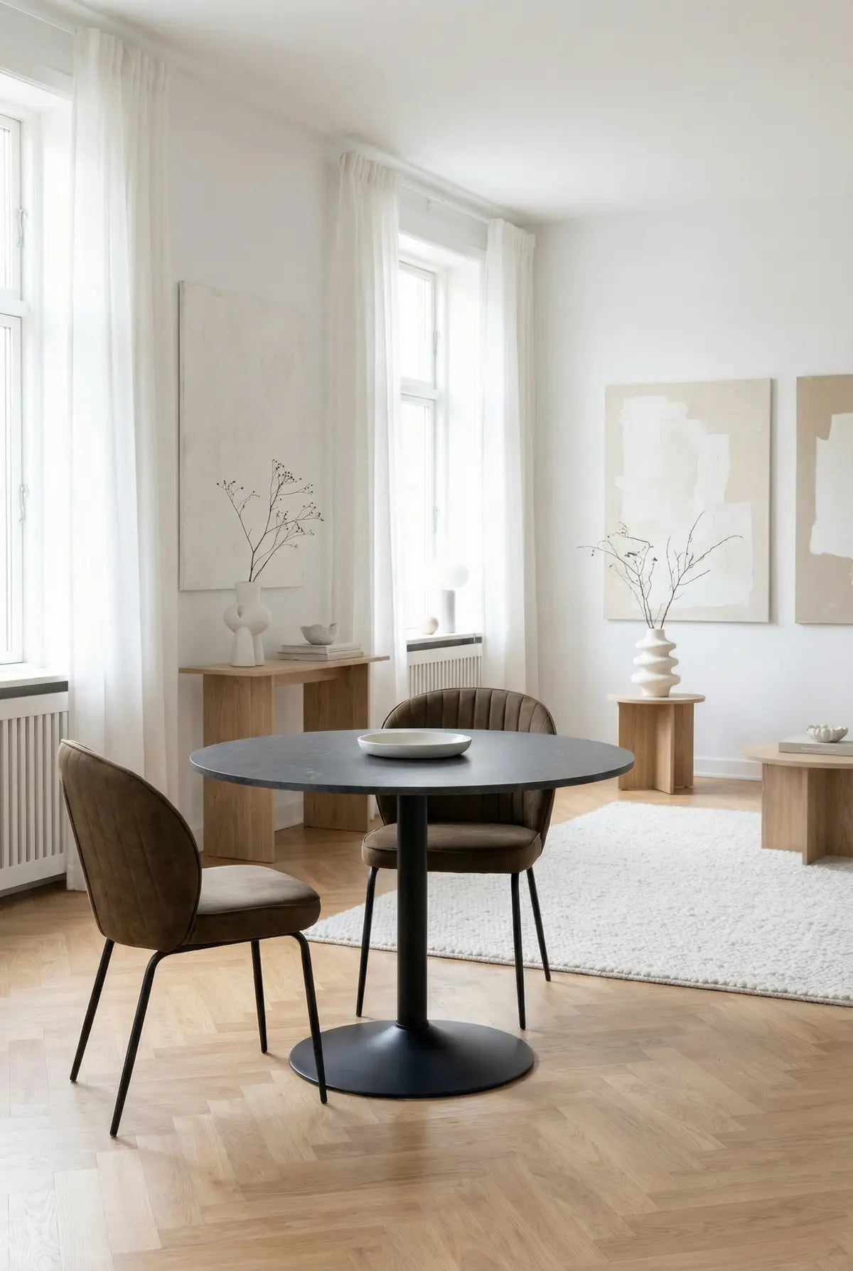 Vero Round Dining Table – Black