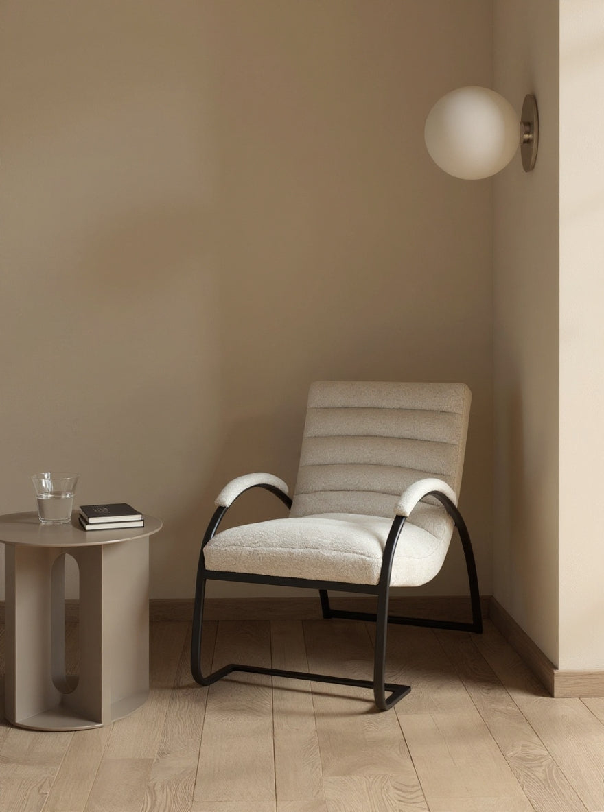 Bouclé Ribbed Ark Chair