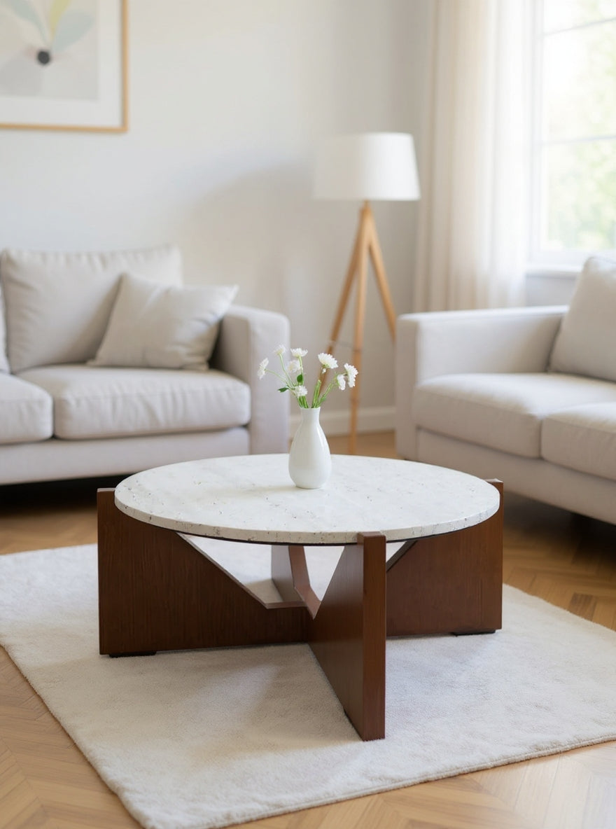 Vara Travertine Coffee Table