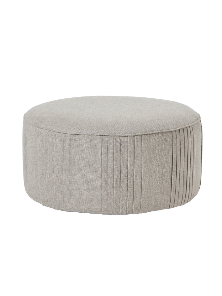 Lily Swivel Ottoman – Oatmeal Twill