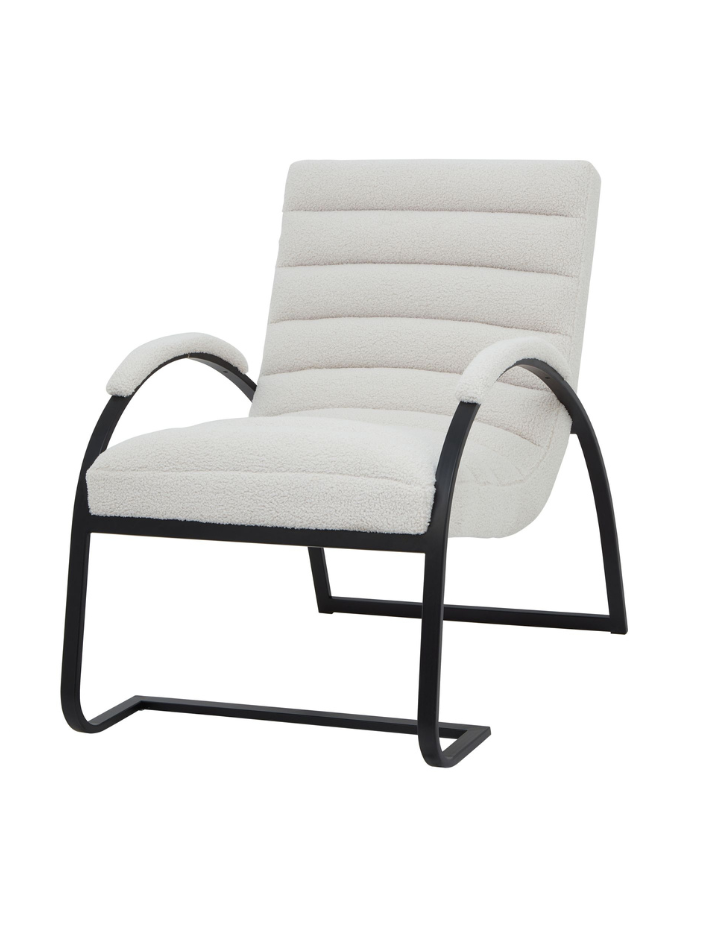 Bouclé Ribbed Ark Chair