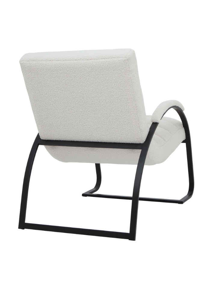 Bouclé Ribbed Ark Chair