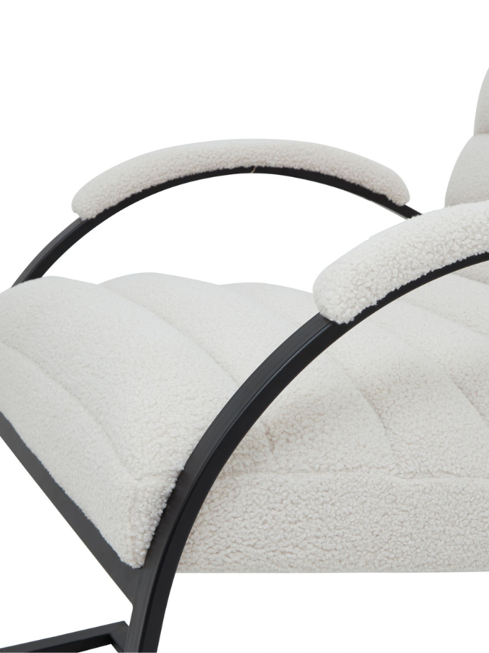 Bouclé Ribbed Ark Chair