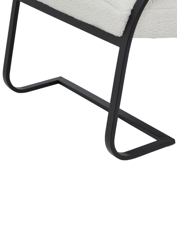 Bouclé Ribbed Ark Chair