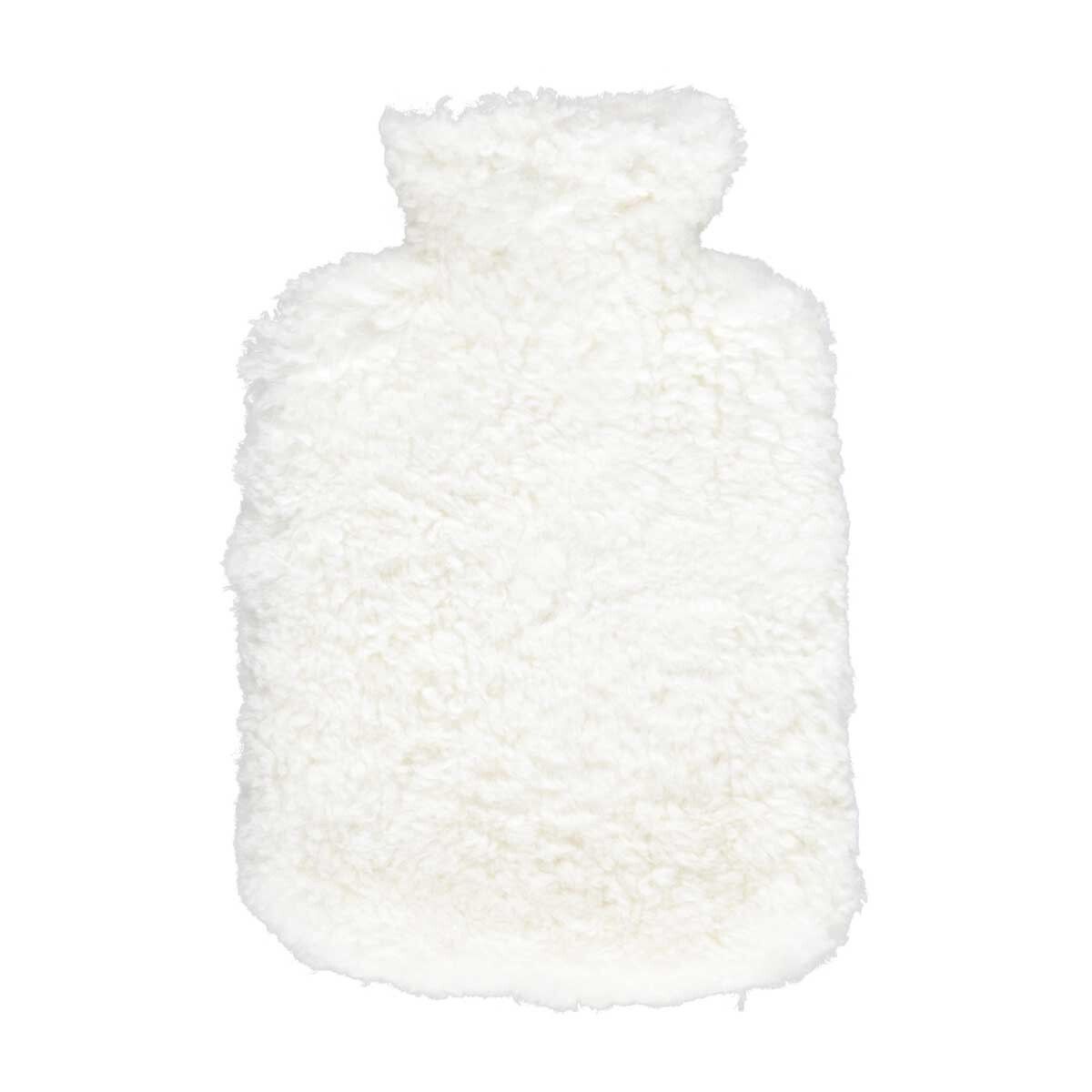 Elva Sheepskin Hot Water Bottle, Ivory