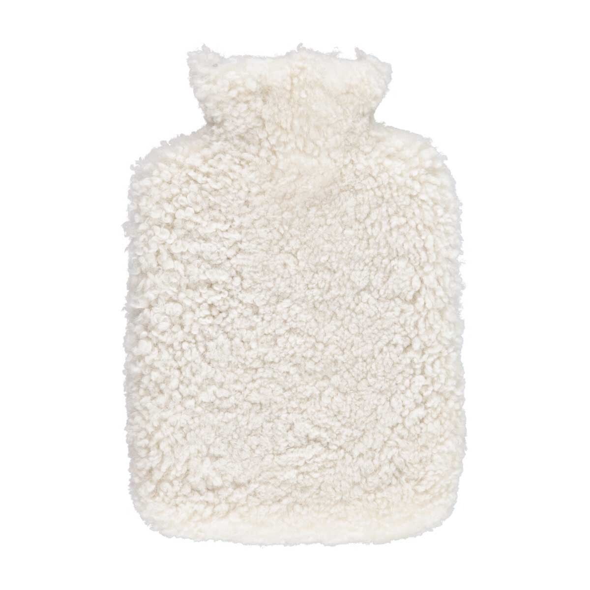 Elva Sheepskin Hot Water Bottle, Pearl