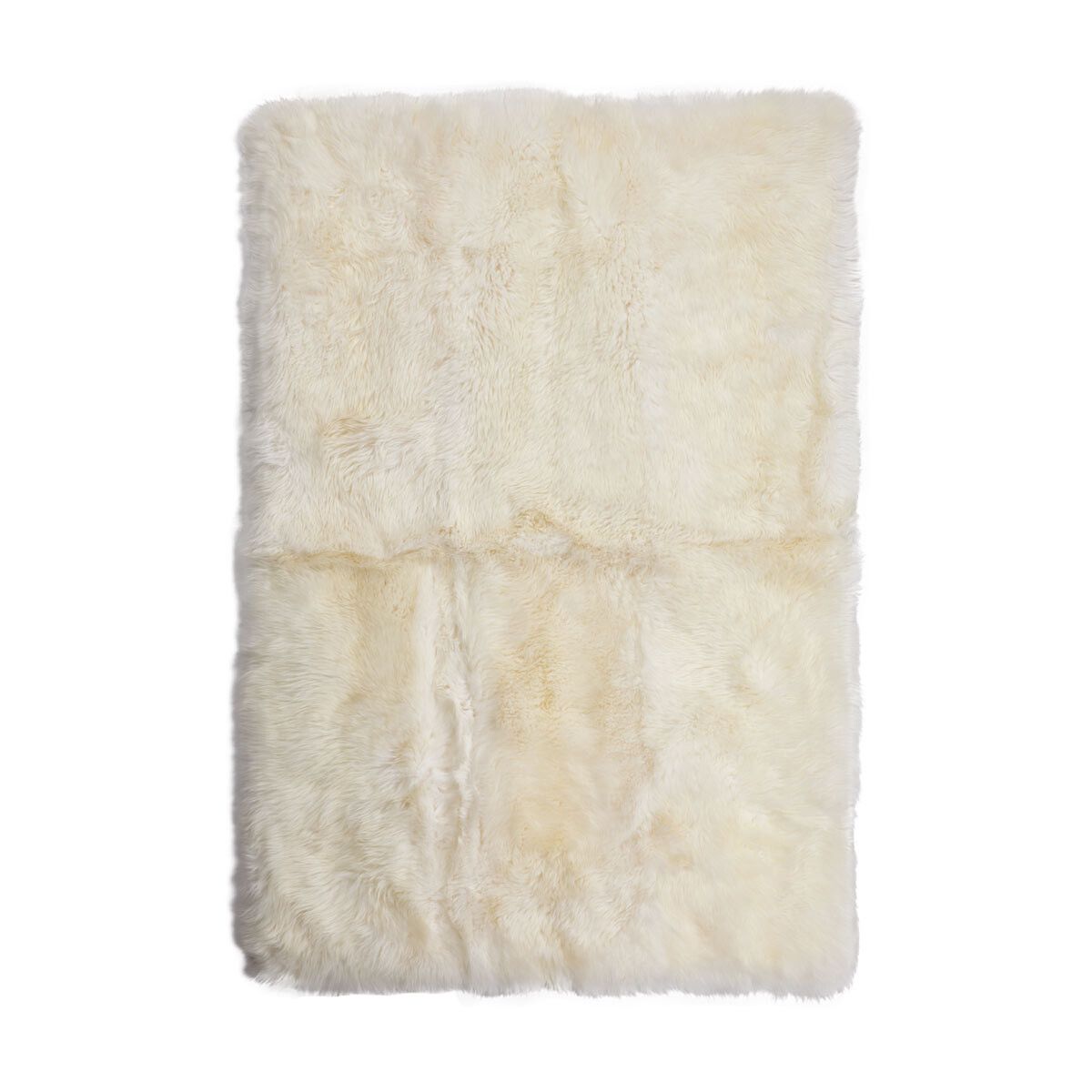 Sona Long-Wool Sheepskin Rug, Ivory