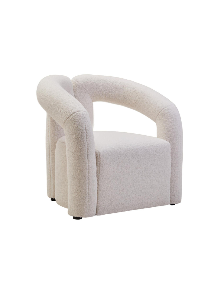 Sola Ivory Bouclé Statement Chair