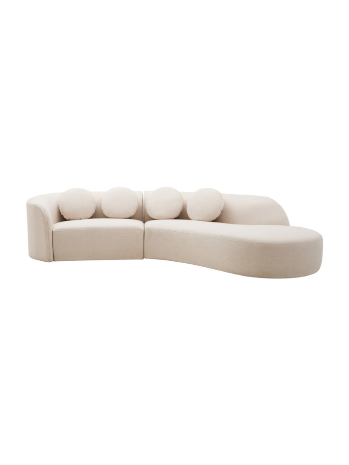 Elna Curved Three-Seater Sofa