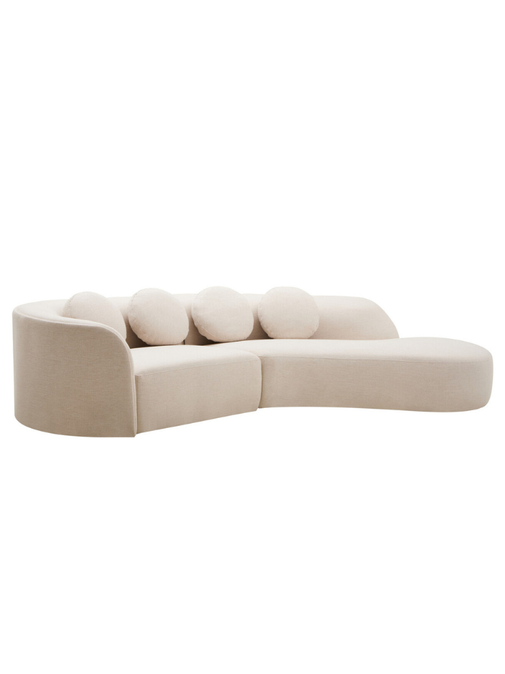 Elna Curved Three-Seater Sofa