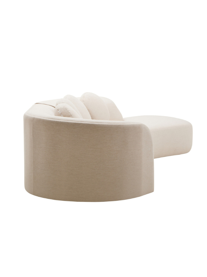 Elna Curved Three-Seater Sofa