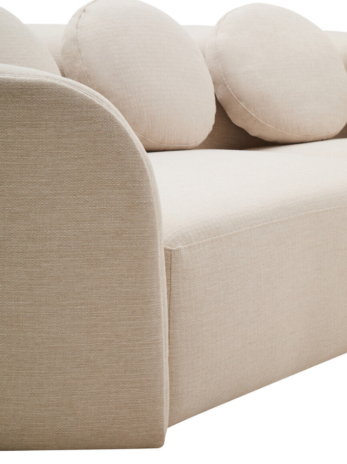 Elna Curved Three-Seater Sofa