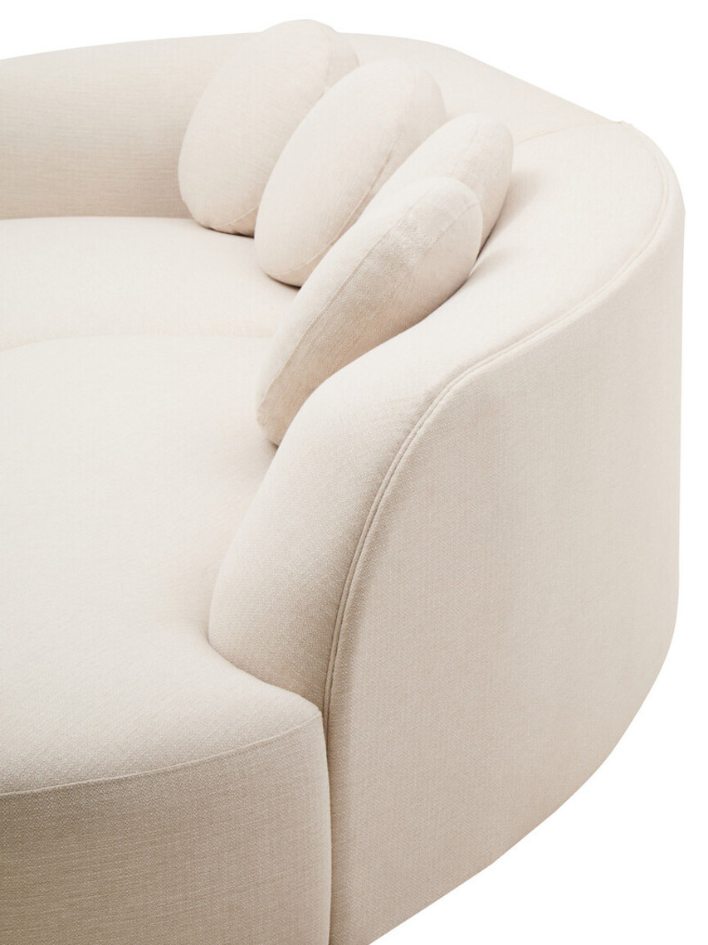 Elna Curved Three-Seater Sofa