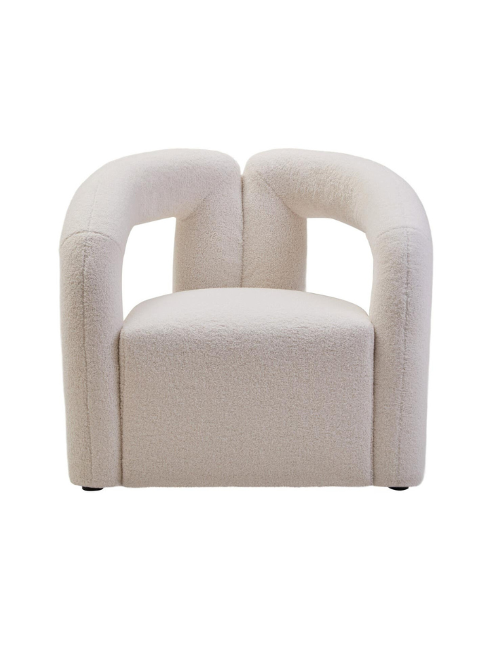 Sola Ivory Bouclé Statement Chair