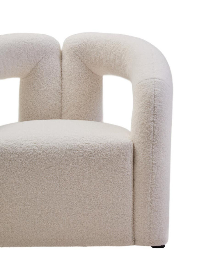 Sola Ivory Bouclé Statement Chair
