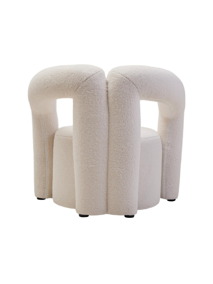 Sola Ivory Bouclé Statement Chair