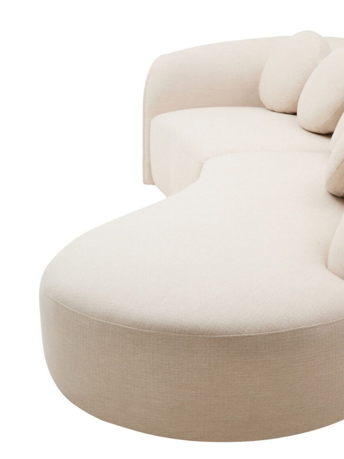 Elna Curved Three-Seater Sofa