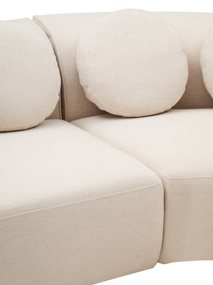 Elna Curved Three-Seater Sofa