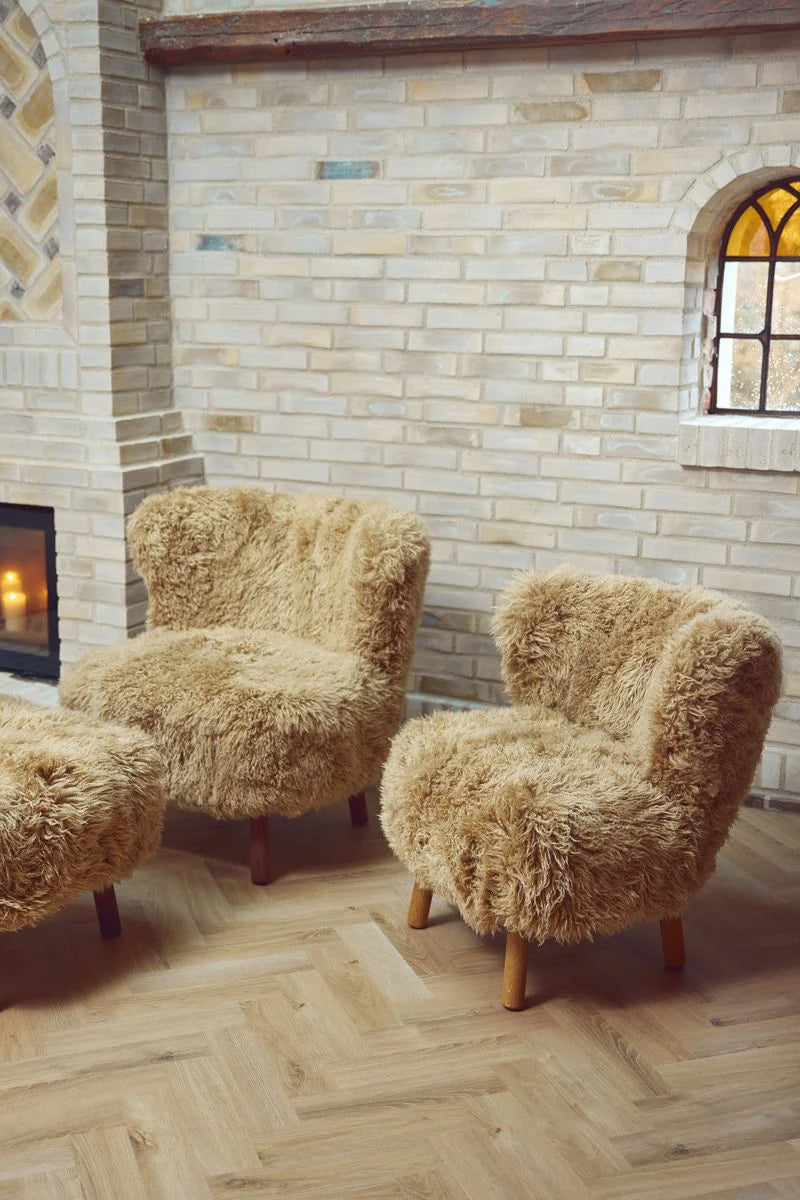 NATURES COLLECTION EMIL LOUNGE CHAIR, LONG WOOL