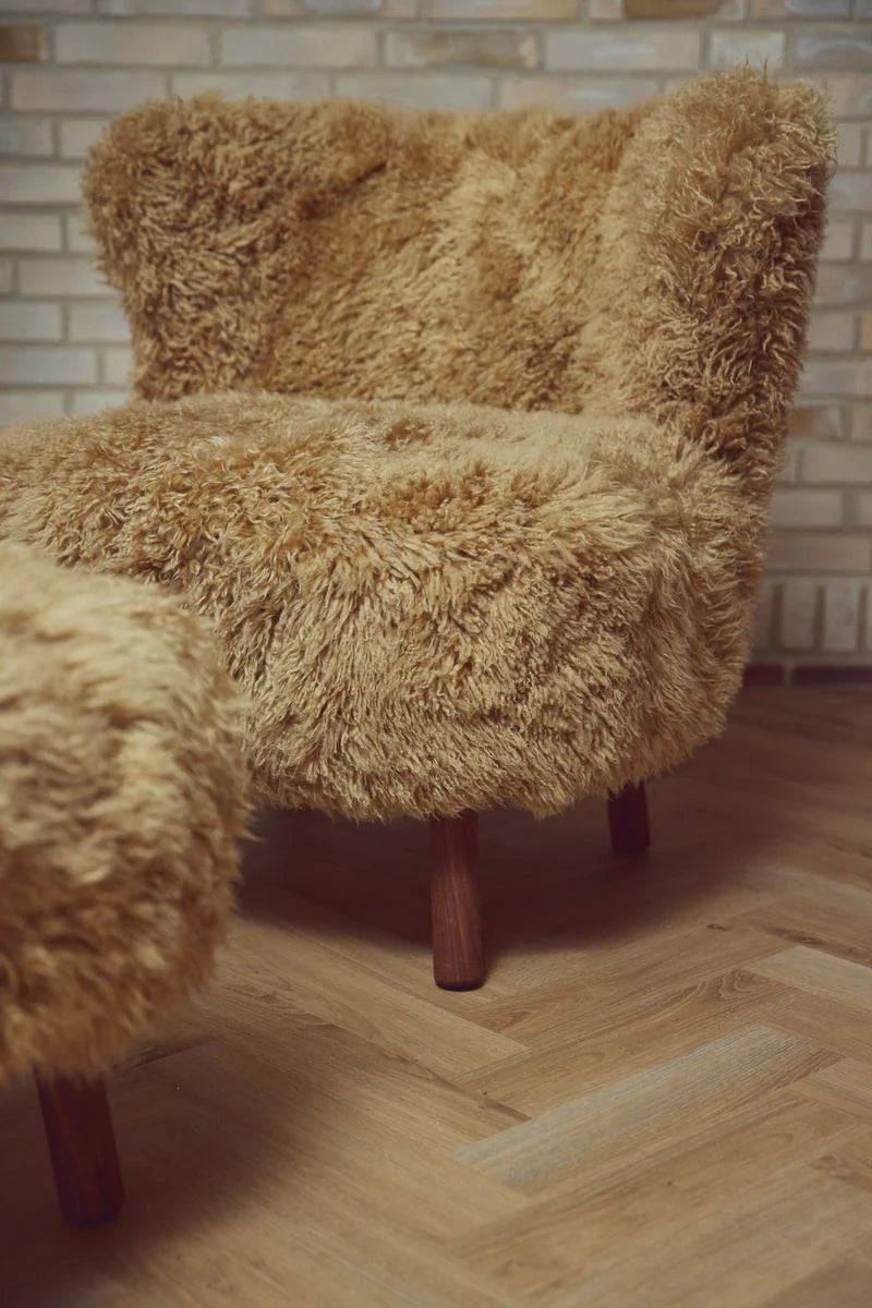NATURES COLLECTION EMIL LOUNGE CHAIR, LONG WOOL