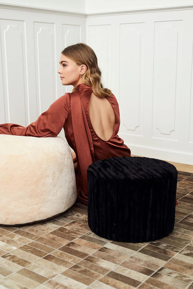 ROUND MOCCASIN POUF