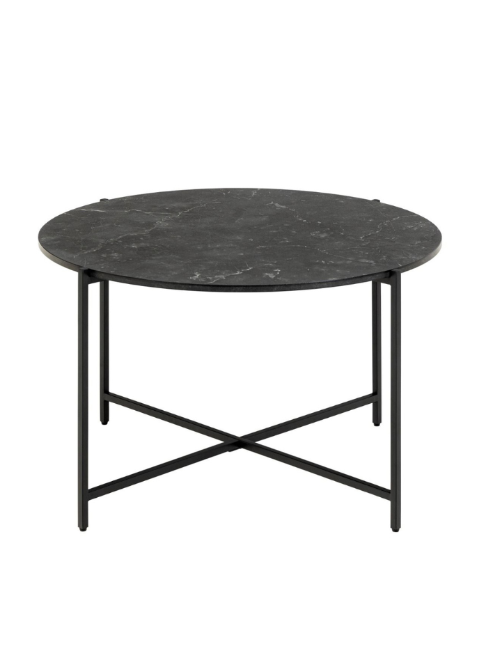 Eira Round Coffee Table – Matt Black