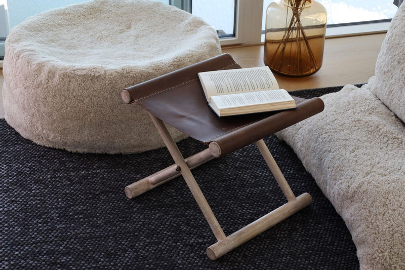ROUND SHEEPSKIN BEANBAG, SHORT WOOL