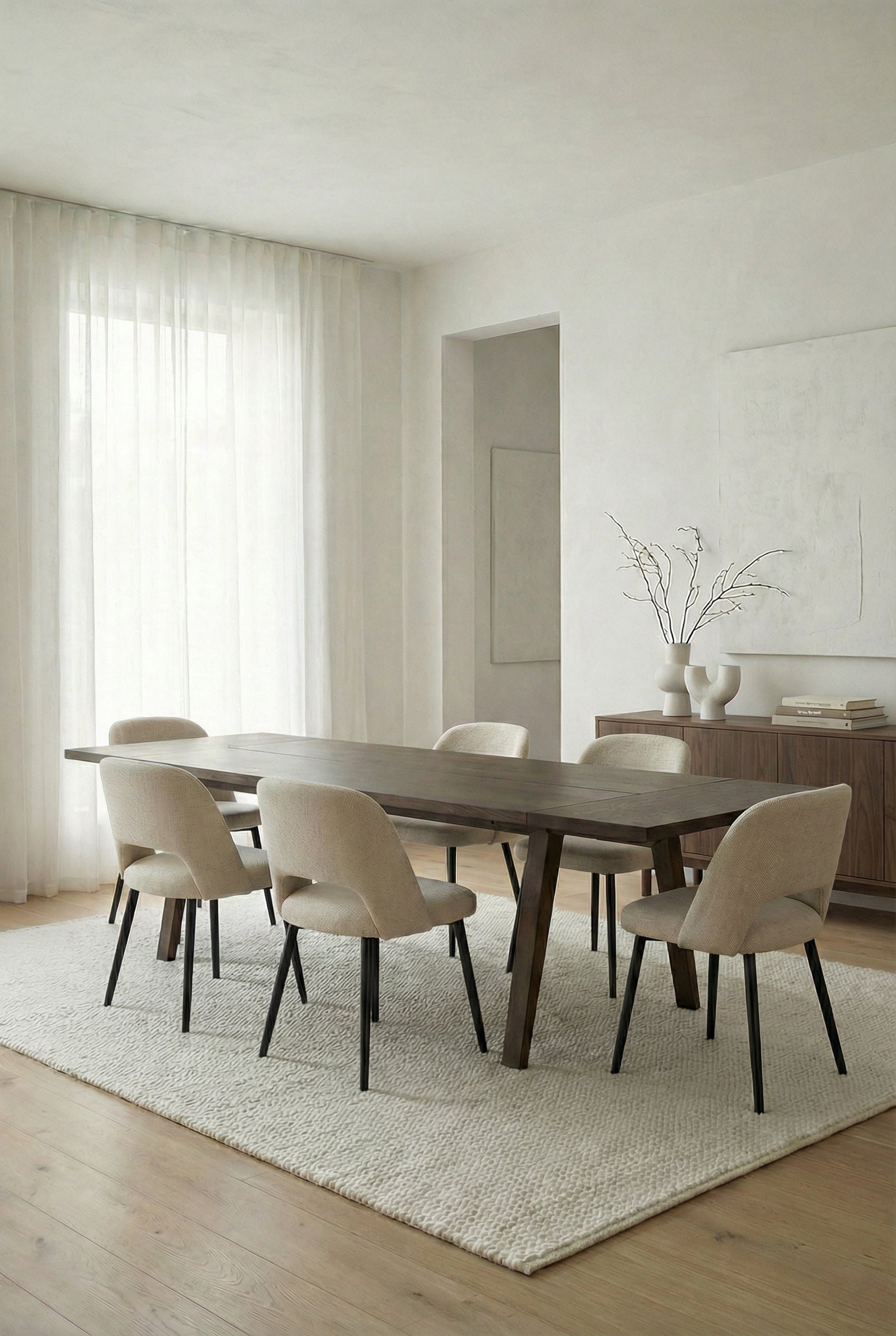 Olan Extendable Dining Table – Smoked Oak