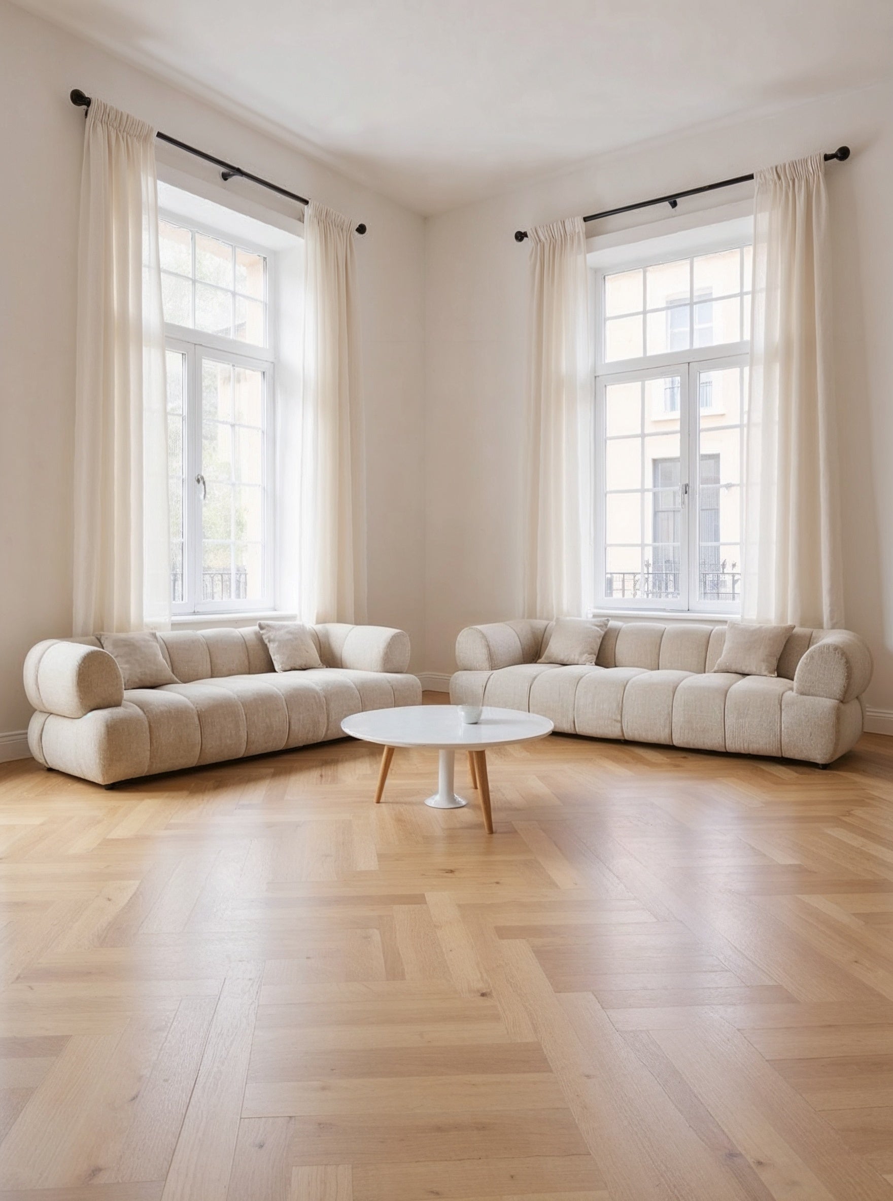 Isola Curved Three-Seater Sofa