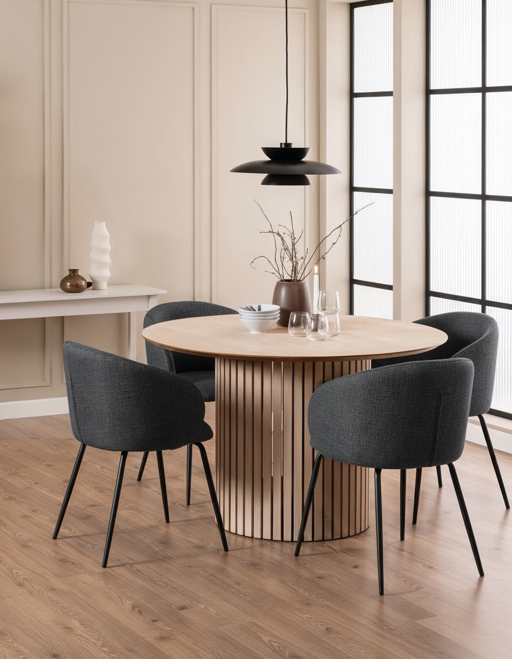 Solberg Oak Round Dining Table