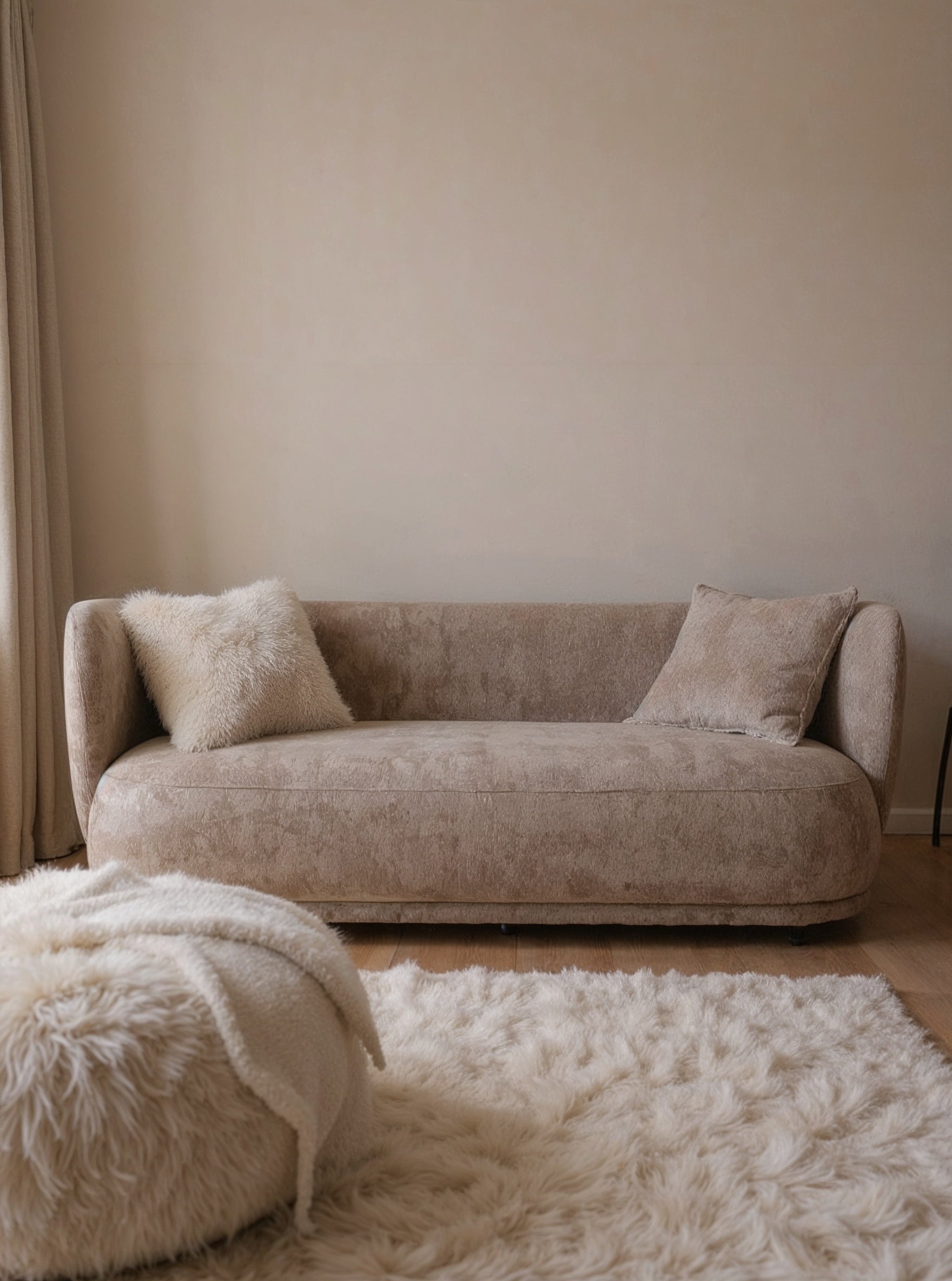 Maren Curved Three-Seater Sofa