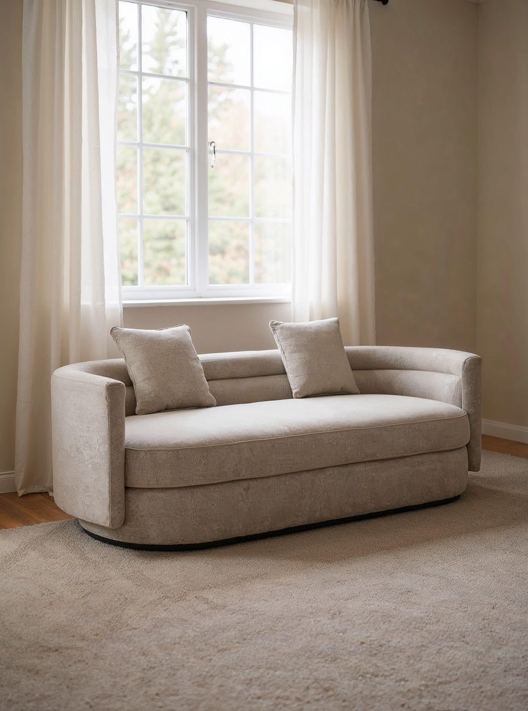 Arlo Linen-Curve Three-Seater Sofa